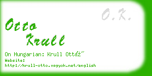 otto krull business card